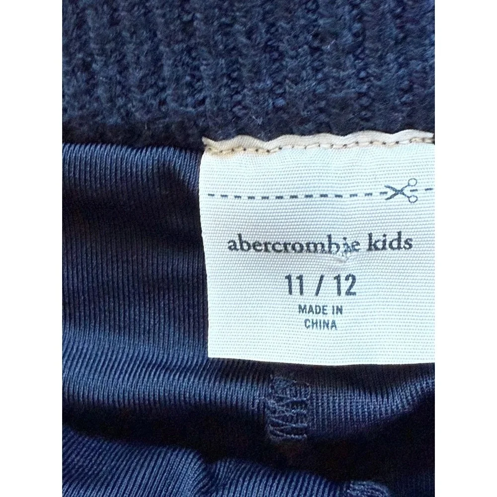 Abercrombie‎ Kids Mini Skirt Size 11/12 Navy Blue White Striped Knit Pull-On